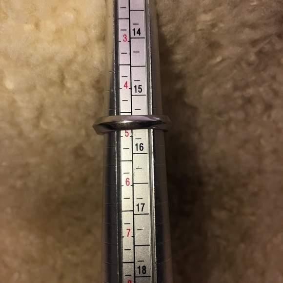 SILVER Tone Simulated Morganite Halo Ring w Filigree Setting Sturdy Costume 4.75 - Picture 6 of 6